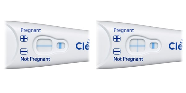 Resultados do teste de gravidez