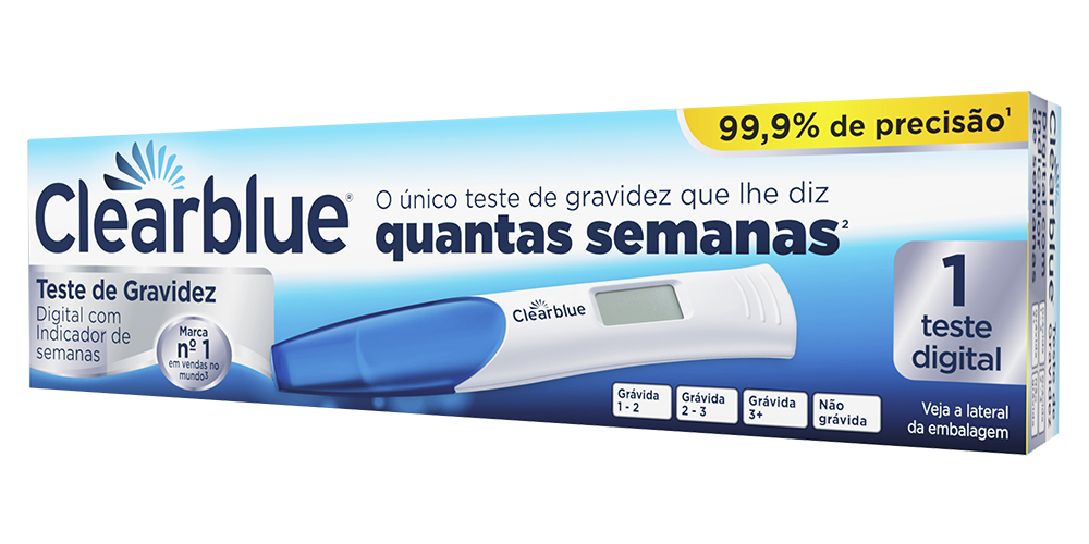 Teste de gravidez com indicador de semanas diz quantas semanas